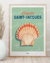 Affiche Travel Color "Coquille Saint-Jacques"