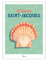 Affiche Travel Color "Coquille Saint-Jacques"