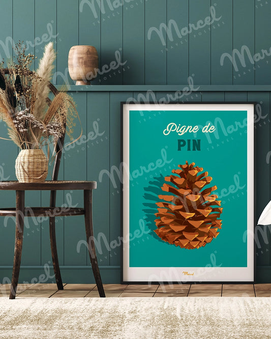 Affiche Travel Color "Pigne de Pin"
