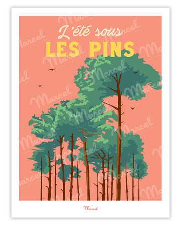 Travel Color poster "Summer under the pines"