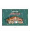 Travel Color Poster "Maison Landaise"