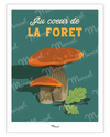 Travel Color poster "Mushroom in the heart of the forest"