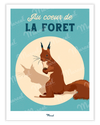Travel Color poster "Squirrel in the heart of the forest"