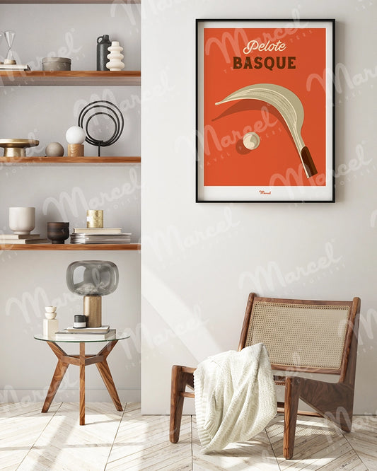Affiche Travel Color "Pelote Basque"