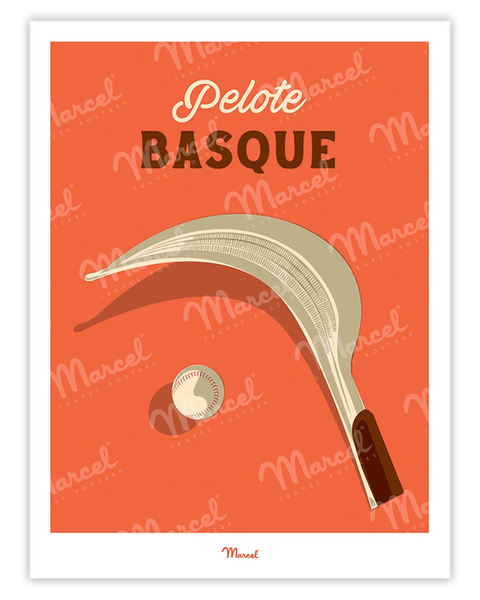 Affiche Travel Color "Pelote Basque"