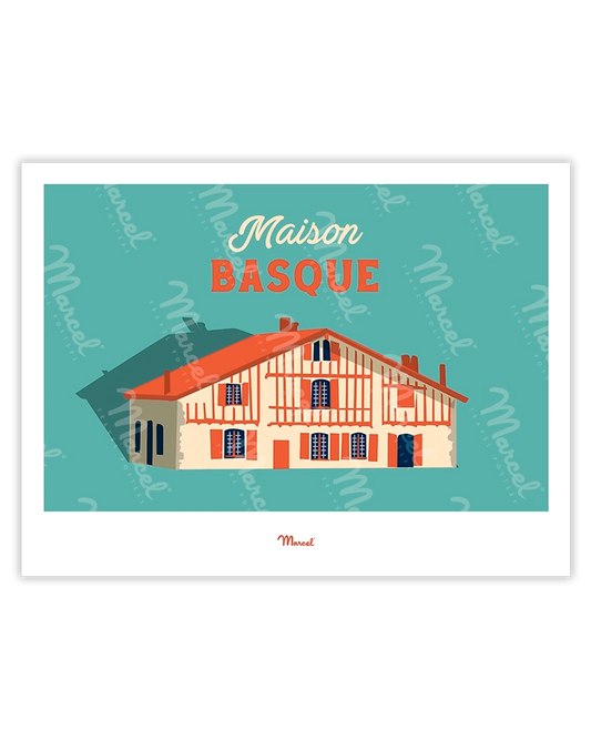 Affiche Travel Color "Maison basque"
