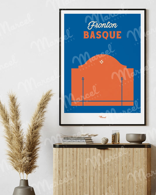 Affiche Travel Color "Fronton Basque"
