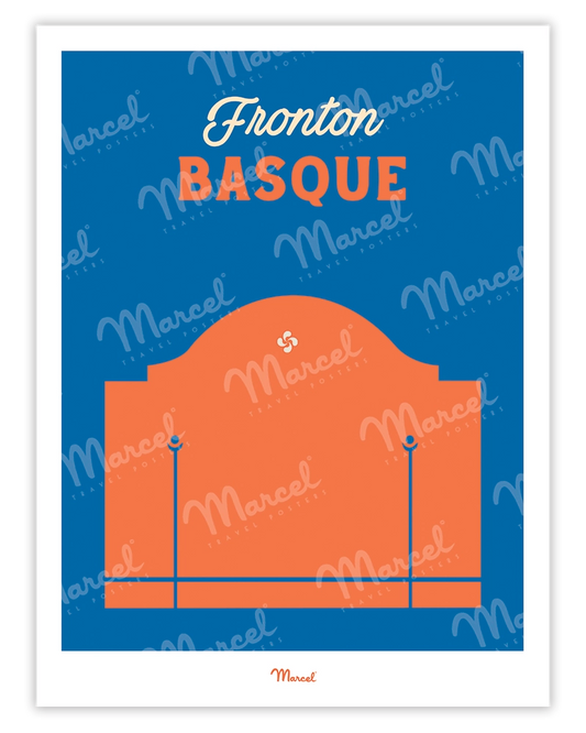 Affiche Travel Color "Fronton Basque"