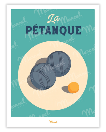 Travel Color Poster "Pétanque"