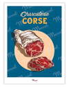 Affiche Travel Color "Charcuterie Corse"