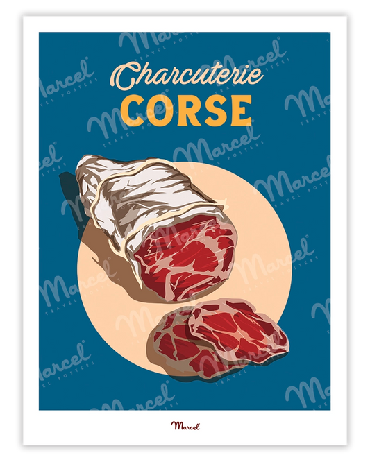 Affiche Travel Color "Charcuterie Corse"
