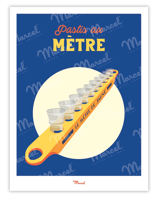 Affiche Travel Color "le Mètre de Pastis"