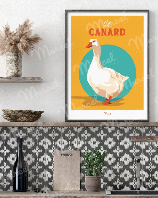 Affiche Travel Color "le Canard du Sud-Ouest"