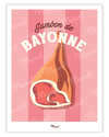 Travel Color Poster "Bayonne Ham"