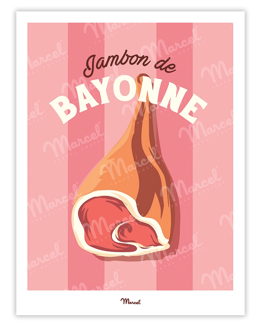 Affiche Travel Color "Jambon de Bayonne"
