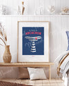 Travel Color Poster "Whale in Summer in Arcachon"