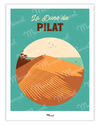 Affiche Travel Color ARCACHON "La Dune du Pilat"