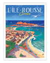 Affiche CORSE "L'Île Rousse"