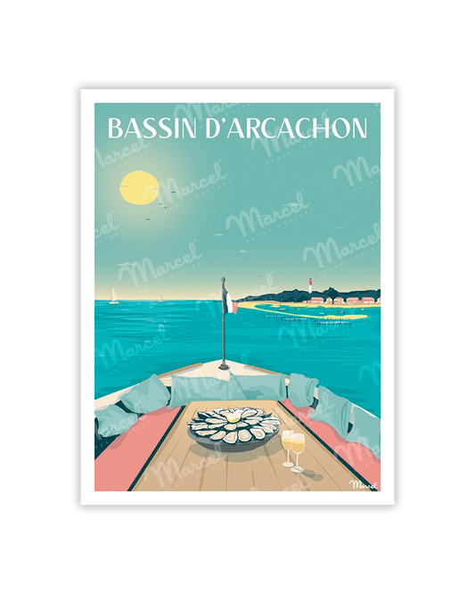 Carte Postale BASSIN D'ARCACHON "En pinasse"
