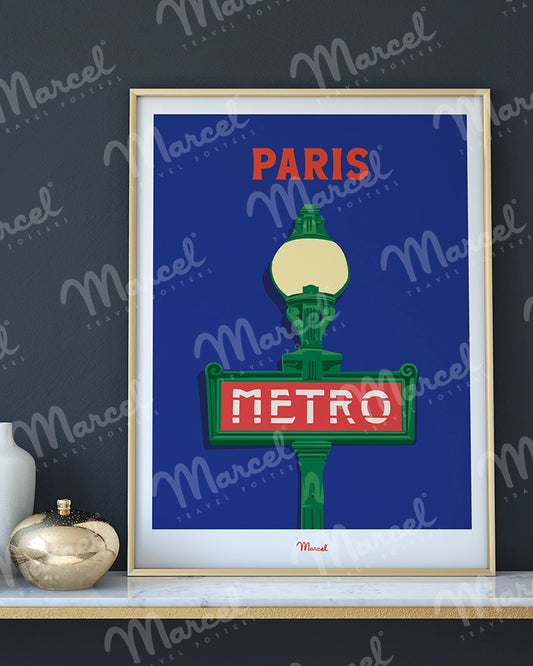 Affiche Travel Color PARIS "Métro"