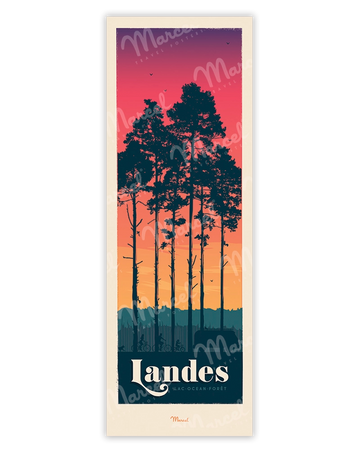 Affiche LANDES "Les Pins"