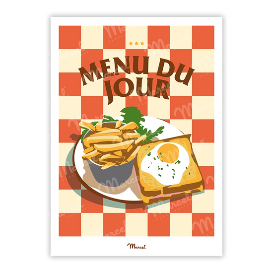 carte postale croque-madame