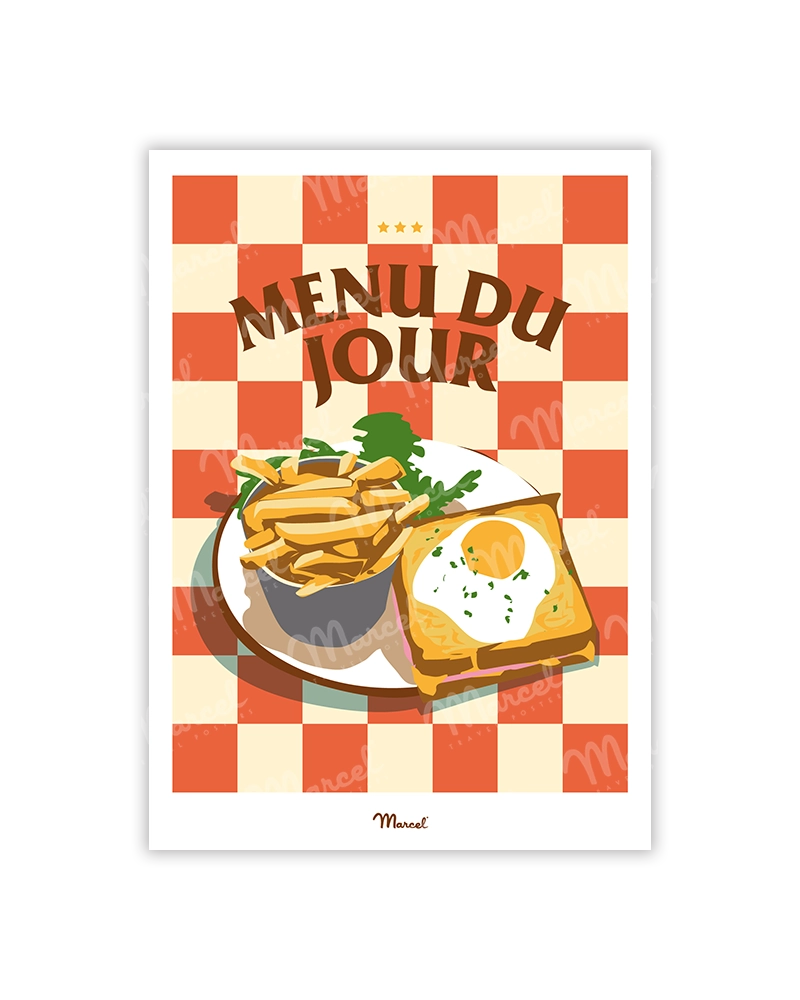 carte postale croque-madame