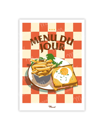 carte postale croque-madame