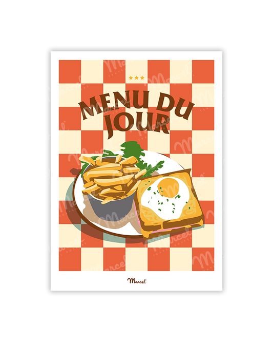 carte postale croque-madame