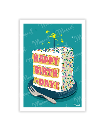 Carte de Voeux "Happy Birthday"