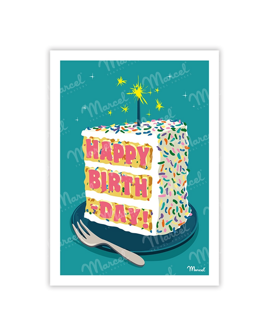 Carte de Voeux "Happy Birthday"