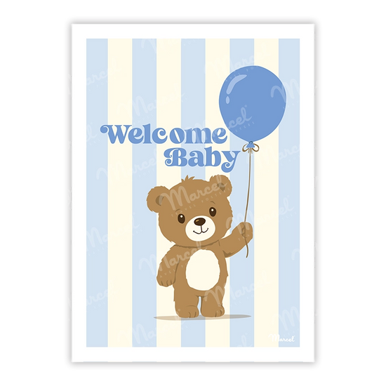 Carte de Voeux "Welcome Baby Boy"