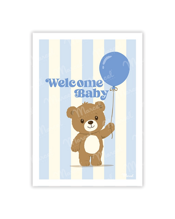 Carte de Voeux "Welcome Baby Boy"