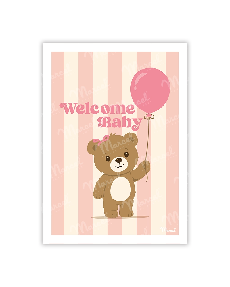 Carte de Voeux "Welcome Baby Girl"