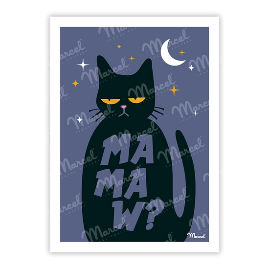 Carte de Voeux "Chat grincheux"
