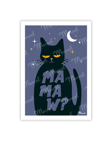 Carte de Voeux "Chat grincheux"