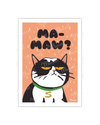 Carte de Voeux "Chat grincheux collier"