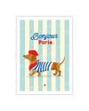 Carte postale Travel Color PARIS "Teckel"