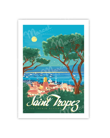 Carte Postale SAINT-TROPEZ "The French Riviera"