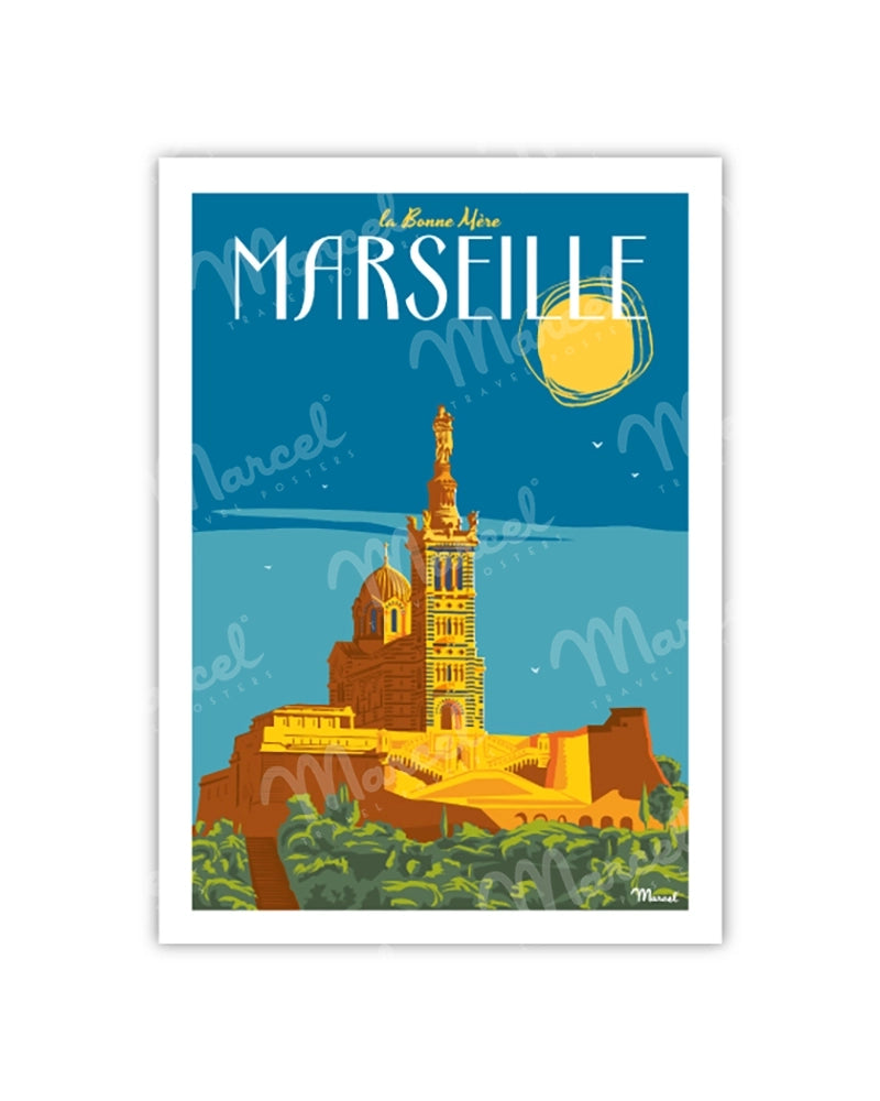 Affiche Marseillaise |La Bonne Mère, La Criée, La Corniche Affiche Marseillaise |La Bonne Mère, La Criée, La Corniche