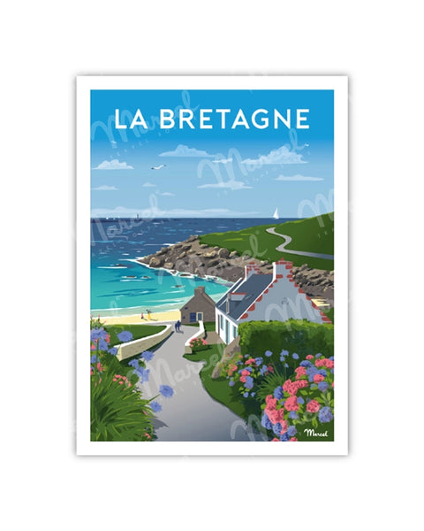 アートポスター Le pêcheur Marion Bretagne アートポスター Le