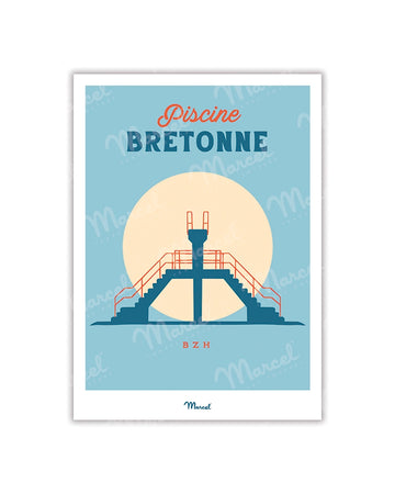 Travel Color Postcard "Breton Swimming Pool"