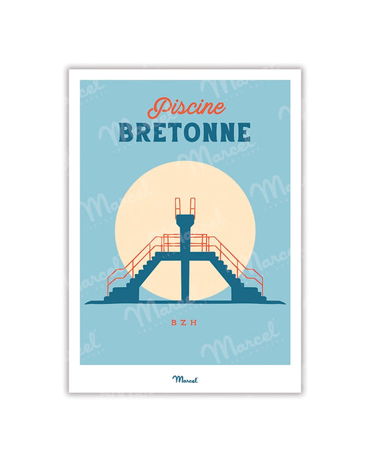 Carte postale Travel Color "Piscine Bretonne"