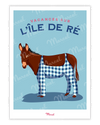 Affiche Travel Color ILE DE RÉ "L'Âne"