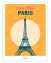 Travel Color PARIS poster "Eiffel Tower"
