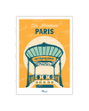 Travel Color PARIS "Les Abbesses" postcard