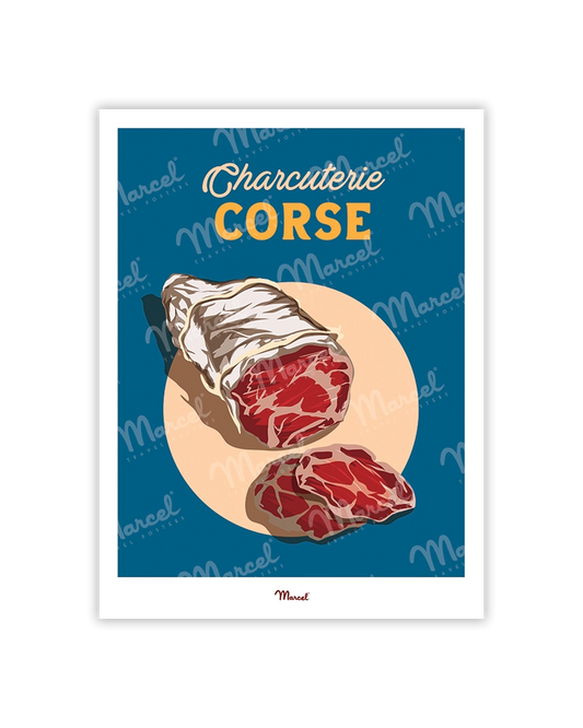 Travel Color CORSE postcard "Charcuterie"