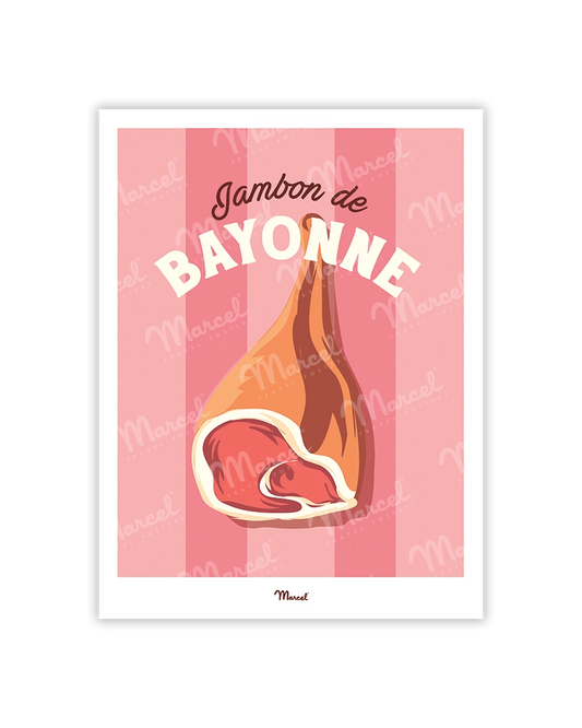 Carte postale Travel Color "Jambon de Bayonne"