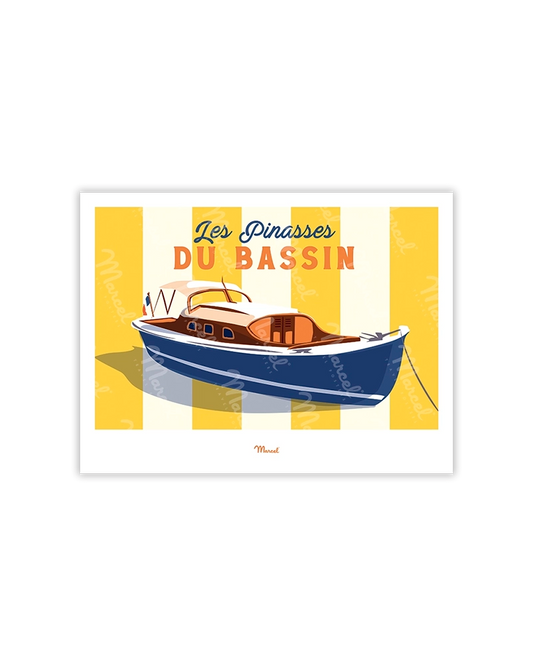 Carte postale Travel Color "les Pinasses jaunes du Bassin"
