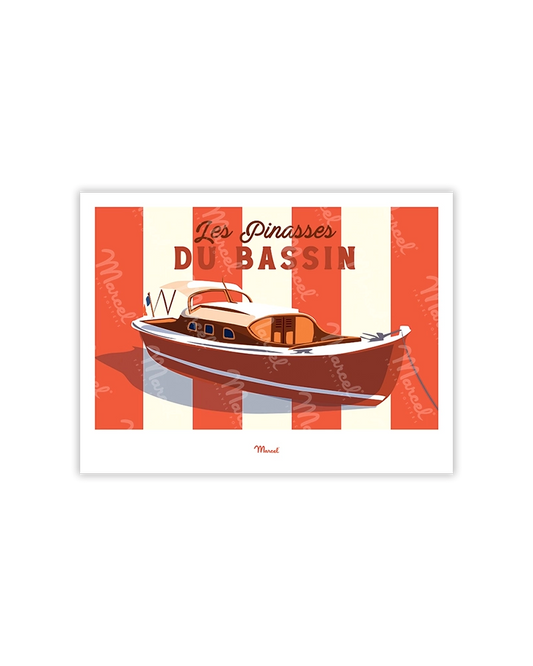 Carte postale Travel Color "les Pinasses rouges du Bassin"